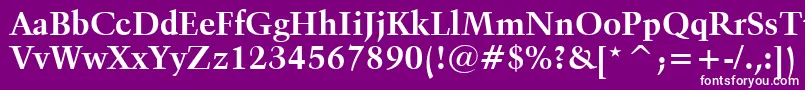 Kuenstler480BoldBt Font – White Fonts on Purple Background