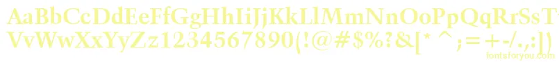 Czcionka Kuenstler480BoldBt – żółte czcionki