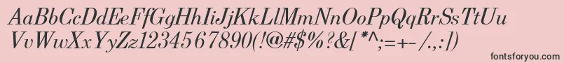 BerenisadfproItalic-Schriftart – Schwarze Schriften auf rosa Hintergrund