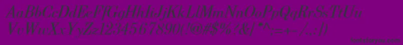 フォントBerenisadfproItalic – 紫の背景に黒い文字