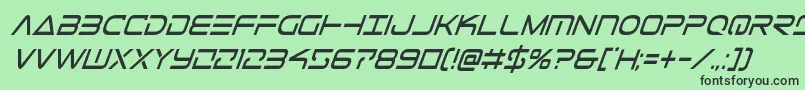 Telemarinescondital1-fontti – mustat fontit vihreällä taustalla