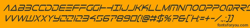 Telemarinescondital1-Schriftart – Schwarze Schriften auf orangefarbenem Hintergrund