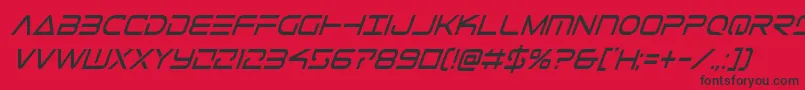フォントTelemarinescondital1 – 赤い背景に黒い文字