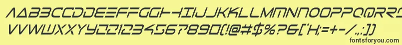 Telemarinescondital1 Font – Black Fonts on Yellow Background