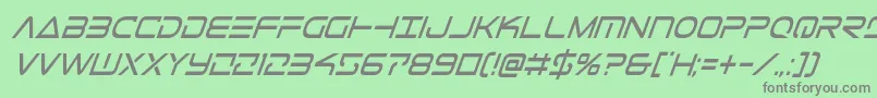 Telemarinescondital1-Schriftart – Graue Schriften auf grünem Hintergrund