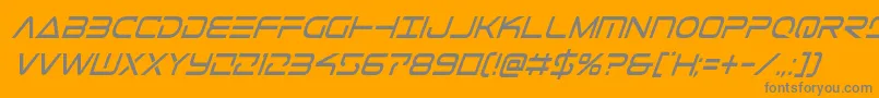 Telemarinescondital1-Schriftart – Graue Schriften auf orangefarbenem Hintergrund