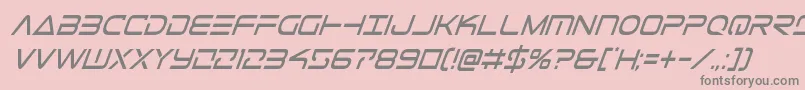 Telemarinescondital1-fontti – harmaat kirjasimet vaaleanpunaisella taustalla