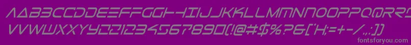 フォントTelemarinescondital1 – 紫の背景に灰色の文字