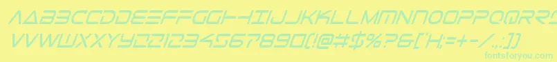 Telemarinescondital1 Font – Green Fonts on Yellow Background