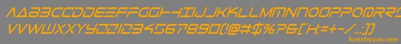 Шрифт Telemarinescondital1 – оранжевые шрифты на сером фоне