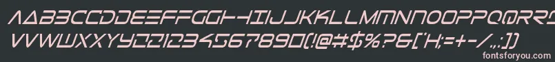 フォントTelemarinescondital1 – 黒い背景にピンクのフォント