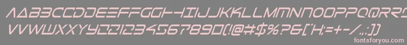 フォントTelemarinescondital1 – 灰色の背景にピンクのフォント