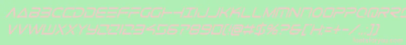 フォントTelemarinescondital1 – 緑の背景にピンクのフォント