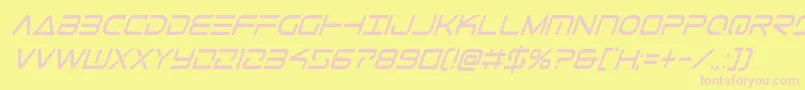 Telemarinescondital1 Font – Pink Fonts on Yellow Background