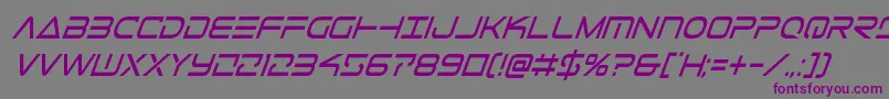 Telemarinescondital1 Font – Purple Fonts on Gray Background