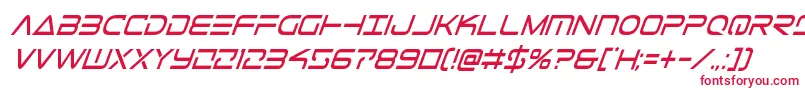 Telemarinescondital1-Schriftart – Rote Schriften auf weißem Hintergrund