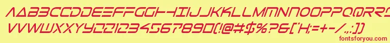 Telemarinescondital1 Font – Red Fonts on Yellow Background