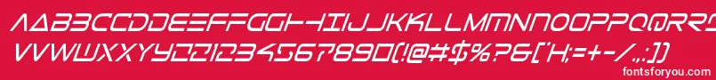 フォントTelemarinescondital1 – 赤い背景に白い文字