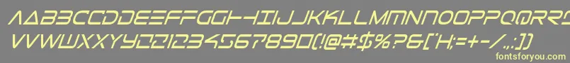 Telemarinescondital1-fontti – keltaiset fontit harmaalla taustalla