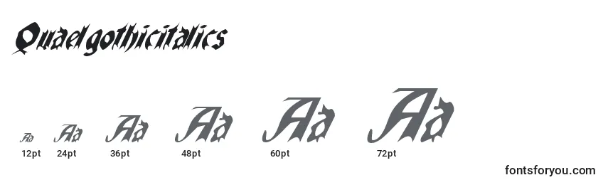 Quaelgothicitalics Font Sizes