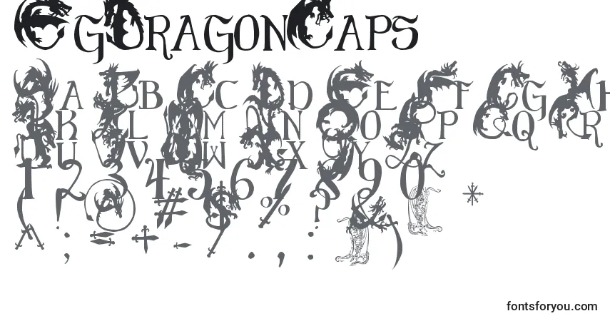 Police EgDragonCaps (117131) - Alphabet, Chiffres, Caractères Spéciaux