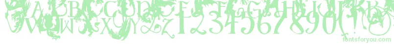 EgDragonCaps Font – Green Fonts on White Background