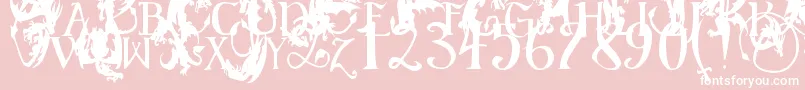 EgDragonCaps Font – White Fonts on Pink Background