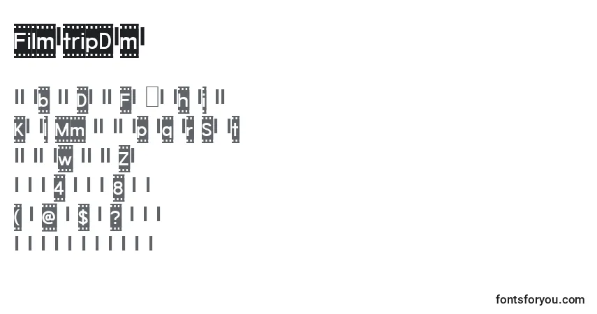 Schriftart FilmstripDemo – Alphabet, Zahlen, spezielle Symbole