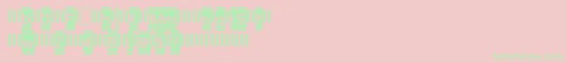 FilmstripDemo Font – Green Fonts on Pink Background
