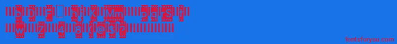 FilmstripDemo Font – Red Fonts on Blue Background