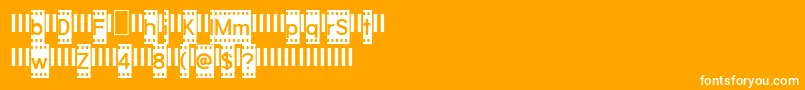 FilmstripDemo Font – White Fonts on Orange Background
