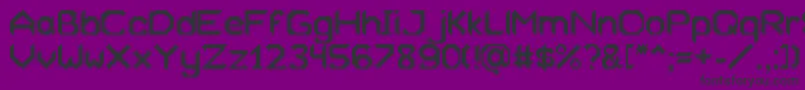 フォントXeliard – 紫の背景に黒い文字