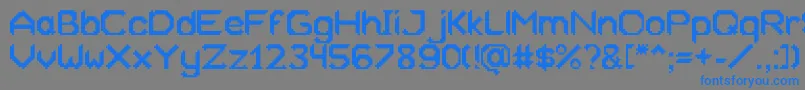 フォントXeliard – 灰色の背景に青い文字