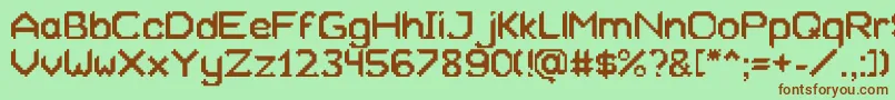 Xeliard Font – Brown Fonts on Green Background