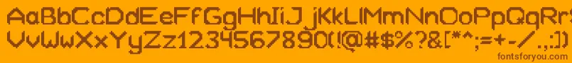 Xeliard Font – Brown Fonts on Orange Background
