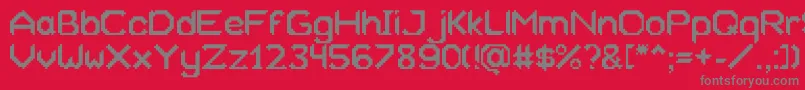 Xeliard Font – Gray Fonts on Red Background