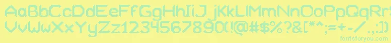 Xeliard Font – Green Fonts on Yellow Background