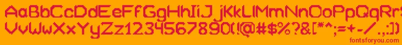 Xeliard Font – Red Fonts on Orange Background