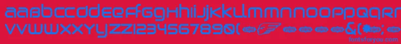 Birdb Font – Blue Fonts on Red Background