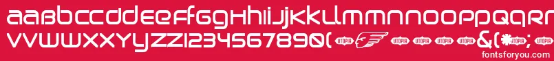 フォントBirdb – 赤い背景に白い文字