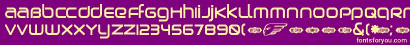 Birdb Font – Yellow Fonts on Purple Background