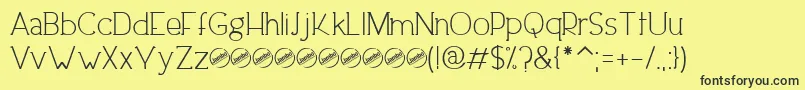 DowntownEleganceRegular Font – Black Fonts on Yellow Background