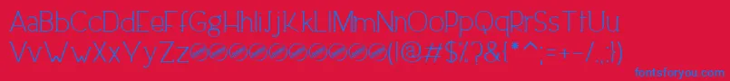 DowntownEleganceRegular Font – Blue Fonts on Red Background