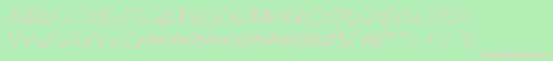 DowntownEleganceRegular Font – Pink Fonts on Green Background