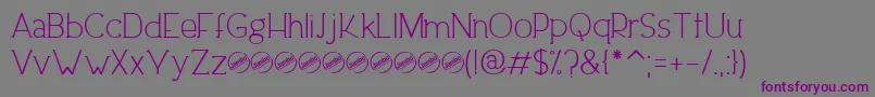 DowntownEleganceRegular Font – Purple Fonts on Gray Background