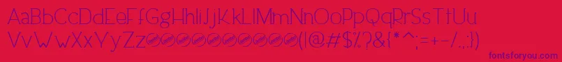 DowntownEleganceRegular Font – Purple Fonts on Red Background