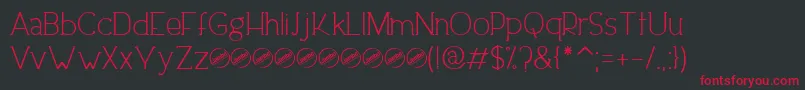 フォントDowntownEleganceRegular – 黒い背景に赤い文字
