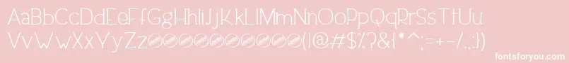 DowntownEleganceRegular Font – White Fonts on Pink Background