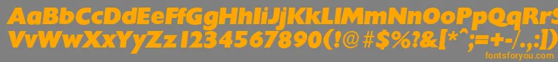 ChantillyserialHeavyItalic Font – Orange Fonts on Gray Background