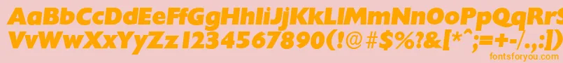 ChantillyserialHeavyItalic Font – Orange Fonts on Pink Background